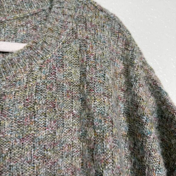 Johnny Was Calme Sweater Womens One Size Basket Weave Poncho Knit Pullover New - Picture 8 of 11